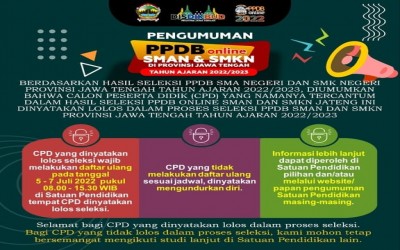 PENGUMUMAN PPDB 2022
